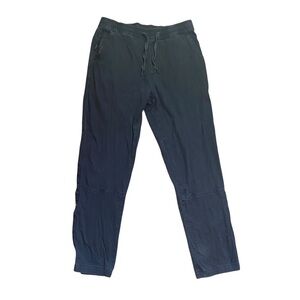 Bearded Goat Faded Black Drawstring Tapered Convertible Zipper Pocket Pants Med
